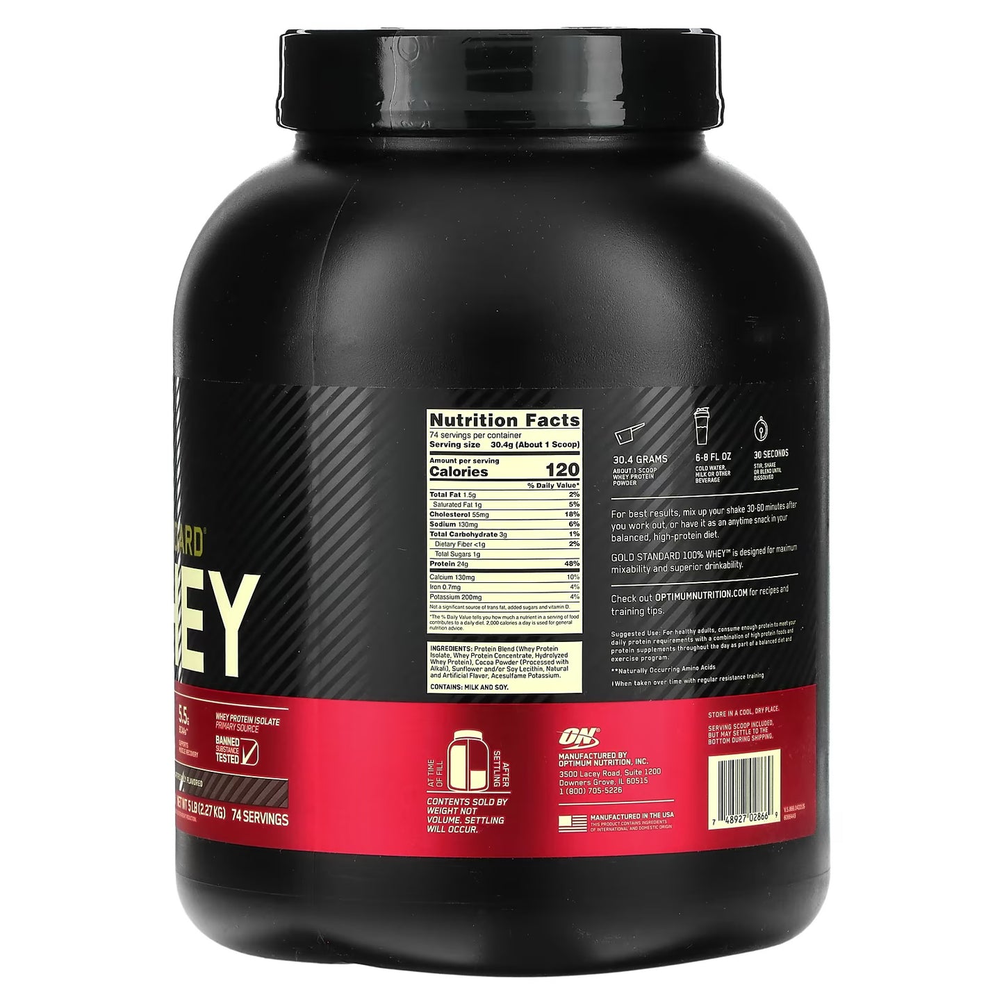 GOLD STANDARD 100% WHEY PROTEÍNA DE SUERO DE LECHE (ON) DOBLE RICH CHOCOLATE